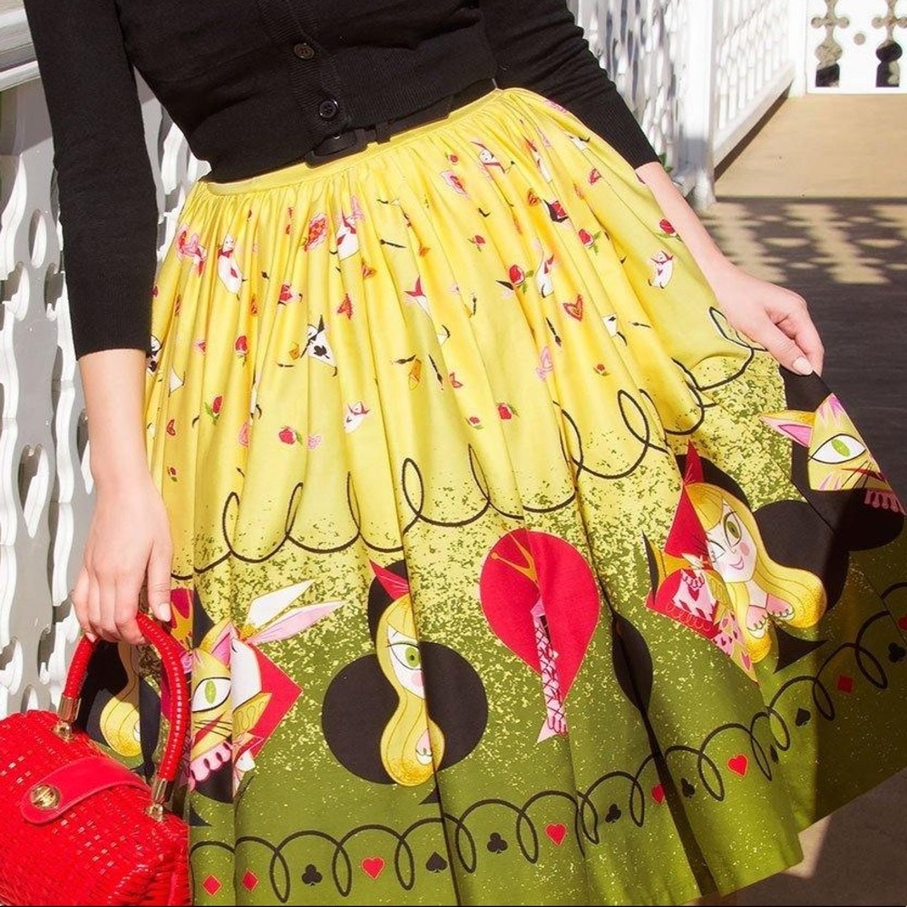 Pinup couture Alice in wonderland skirt